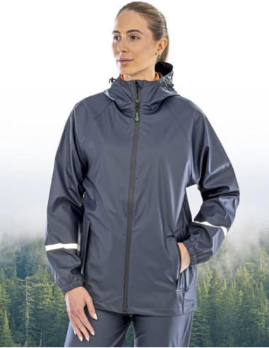 RES-R915X-Prism PU Waterproof Jacket with Reflective Bands et Recycled Backing